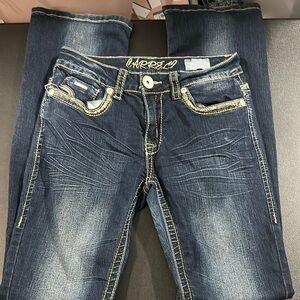 36.   Dark Blue Boot Cut Jeans